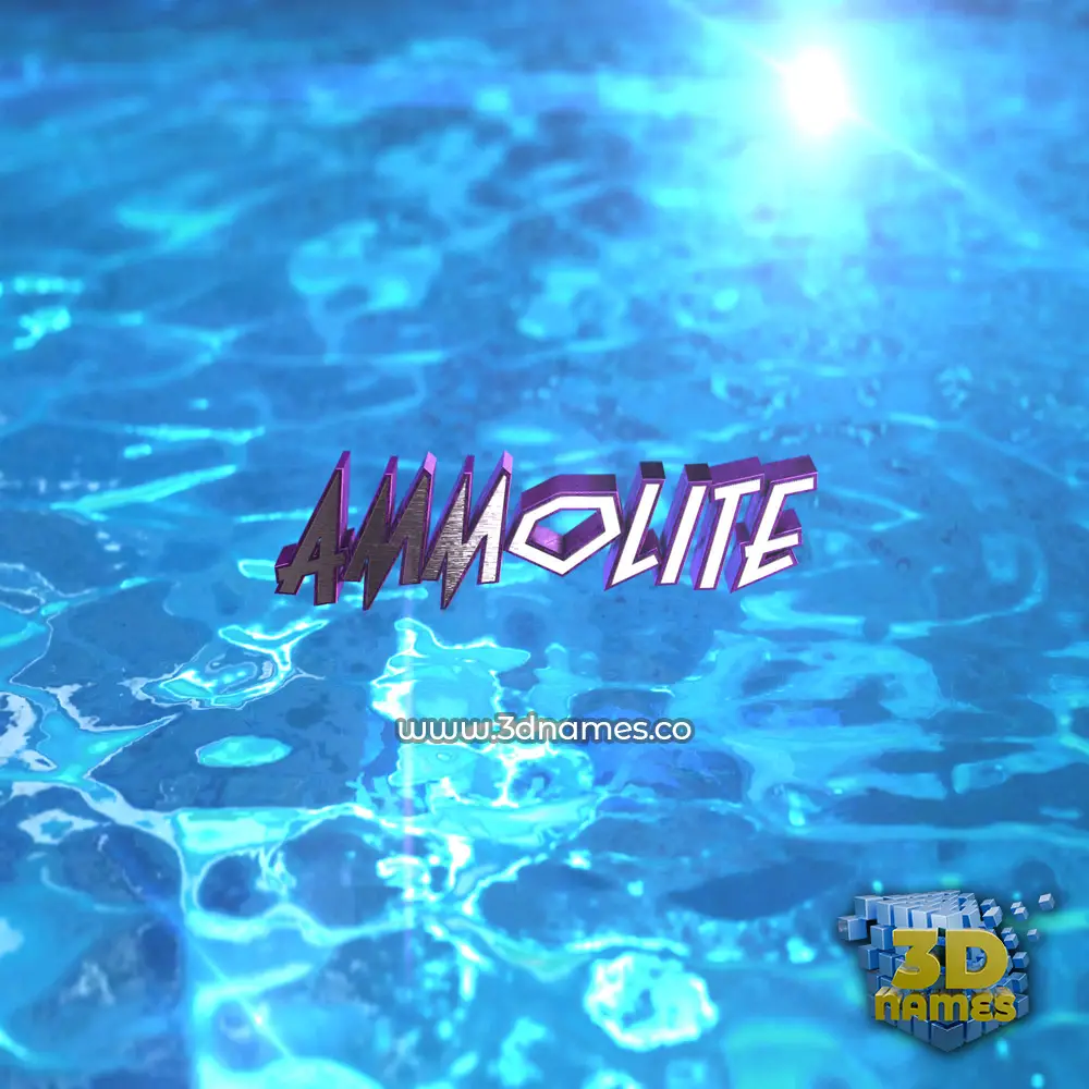 ammolite in Water 2015 style - 3D name wallpaper
