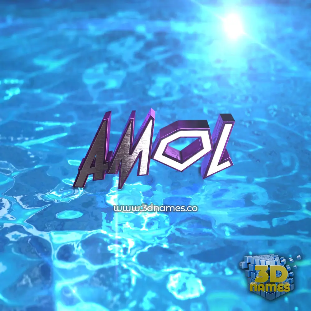 amol in Water 2015 style - 3D name wallpaper