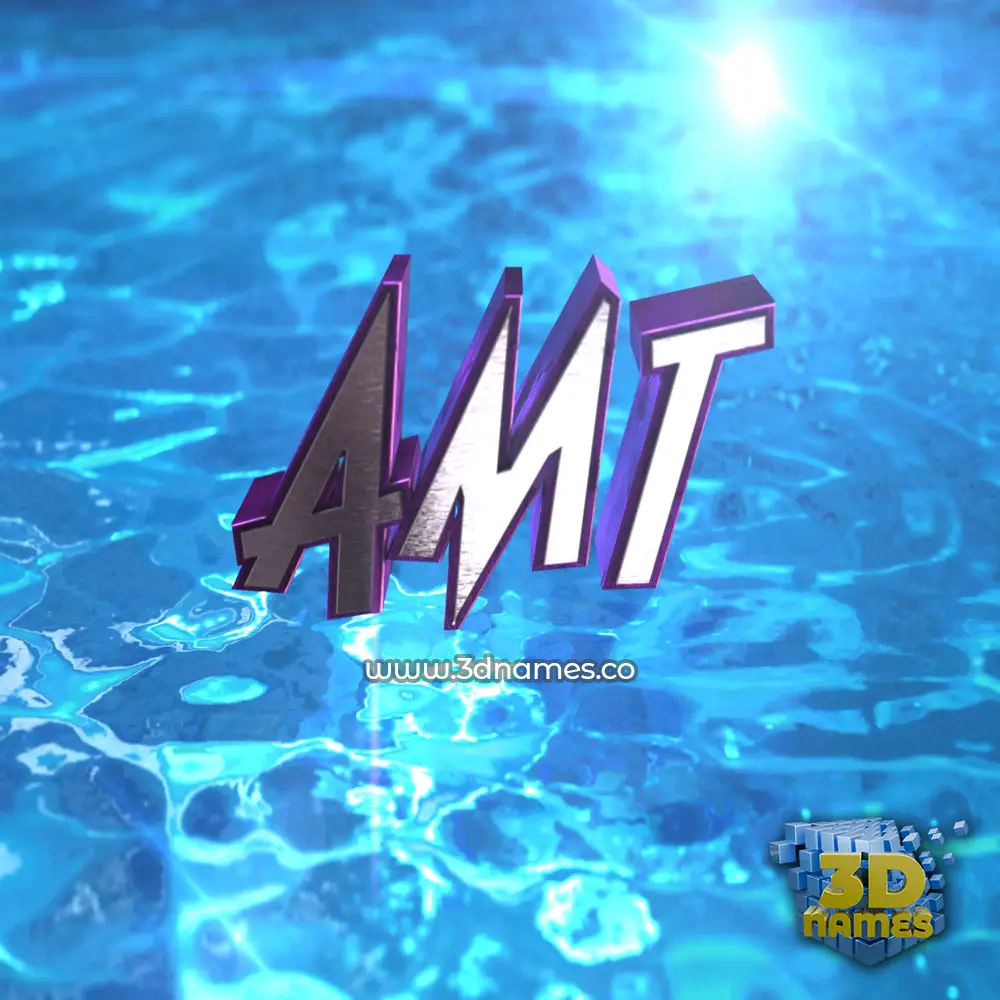 amt in Water 2015 style - 3D name wallpaper