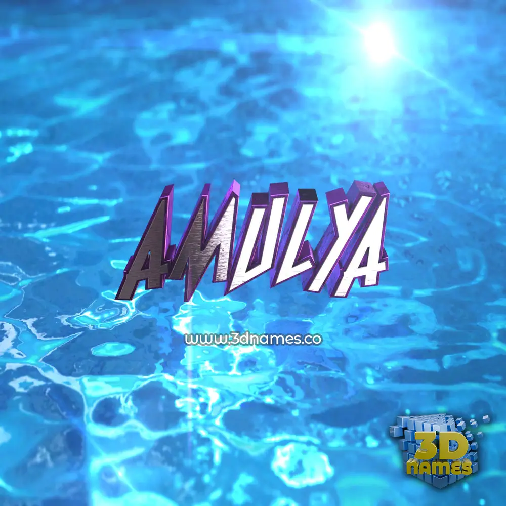 amulya in Water 2015 style - 3D name wallpaper