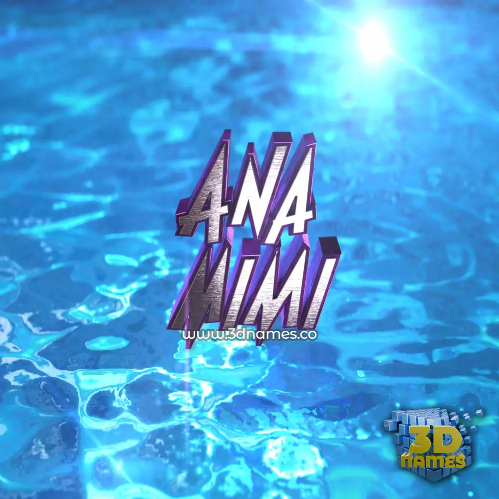 ana mimi in Water 2015 style - 3D name wallpaper