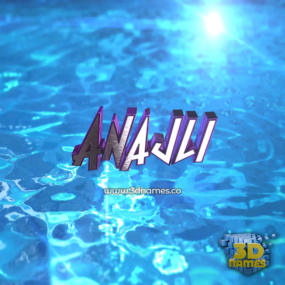 anajli in Water 2015 style - 3D name wallpaper