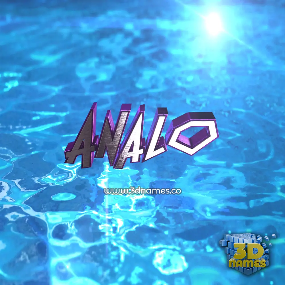analo in Water 2015 style - 3D name wallpaper