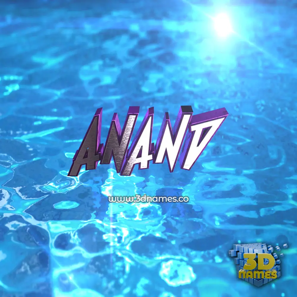 anand in Water 2015 style - 3D name wallpaper
