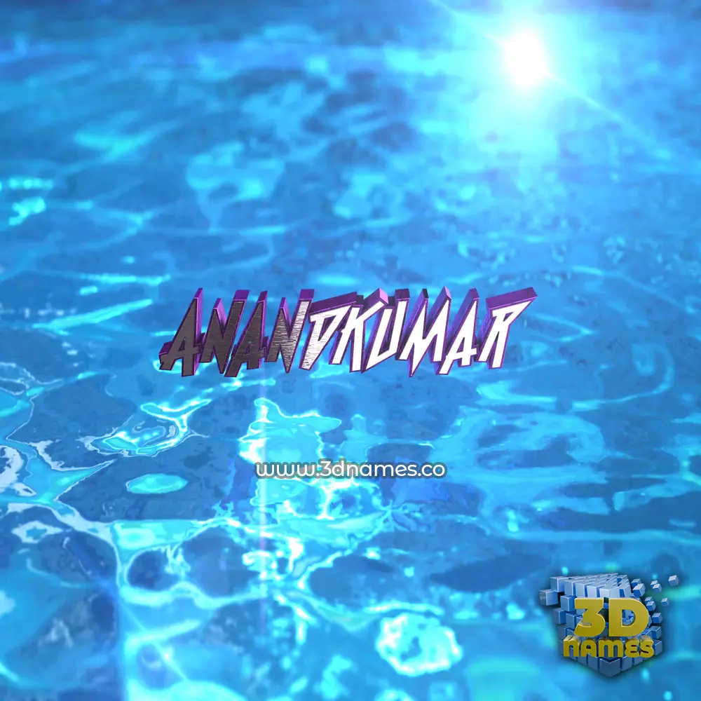 anandkumar in Water 2015 style - 3D name wallpaper