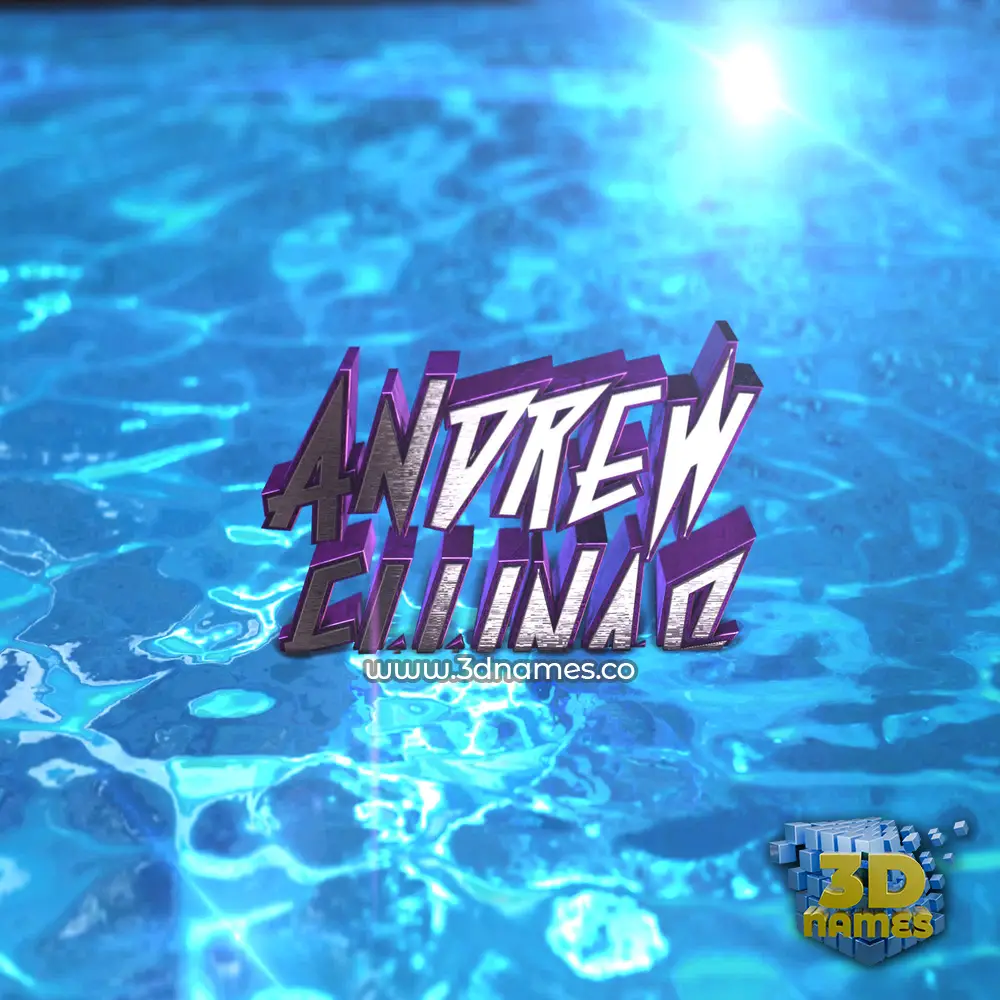 andrew ellinas in Water 2015 style - 3D name wallpaper
