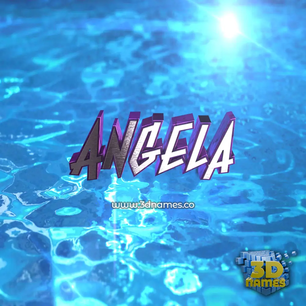 angela in Water 2015 style - 3D name wallpaper