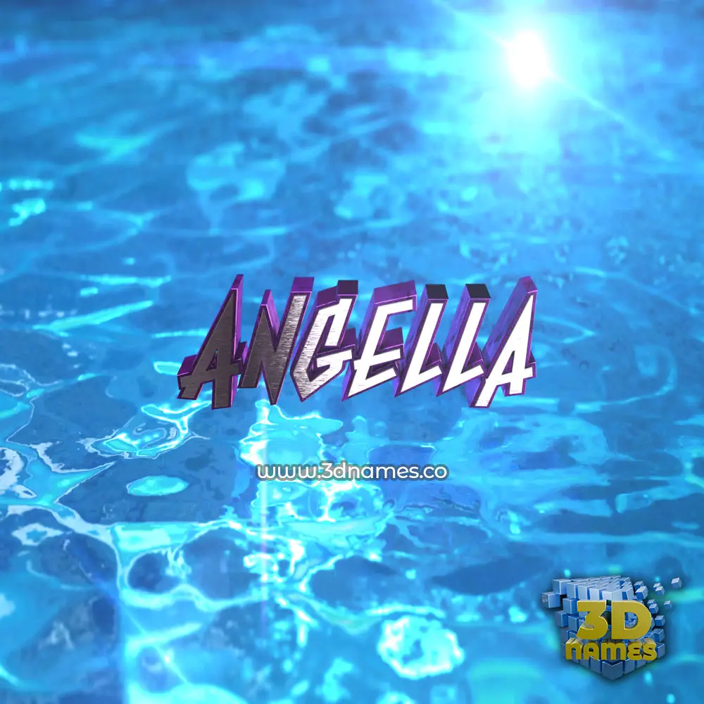 angella in Water 2015 style - 3D name wallpaper