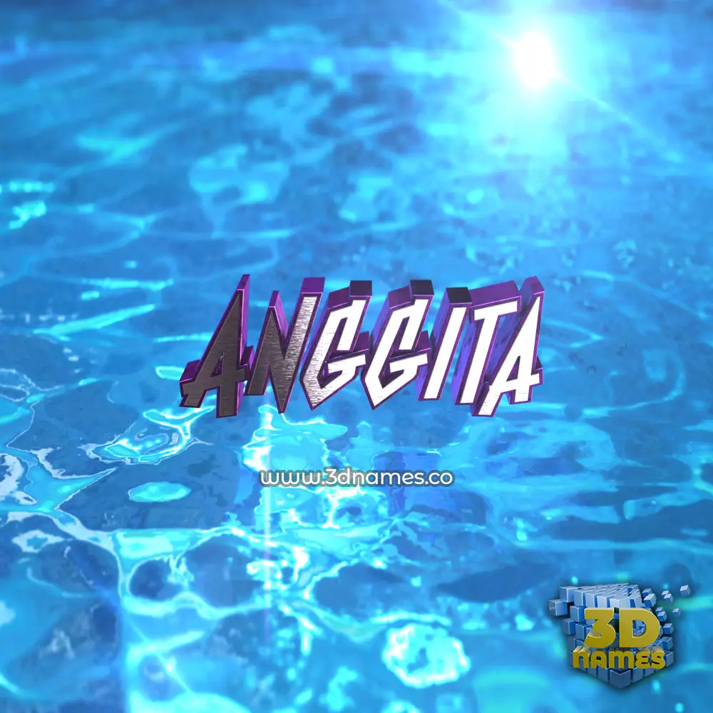 anggita in Water 2015 style - 3D name wallpaper