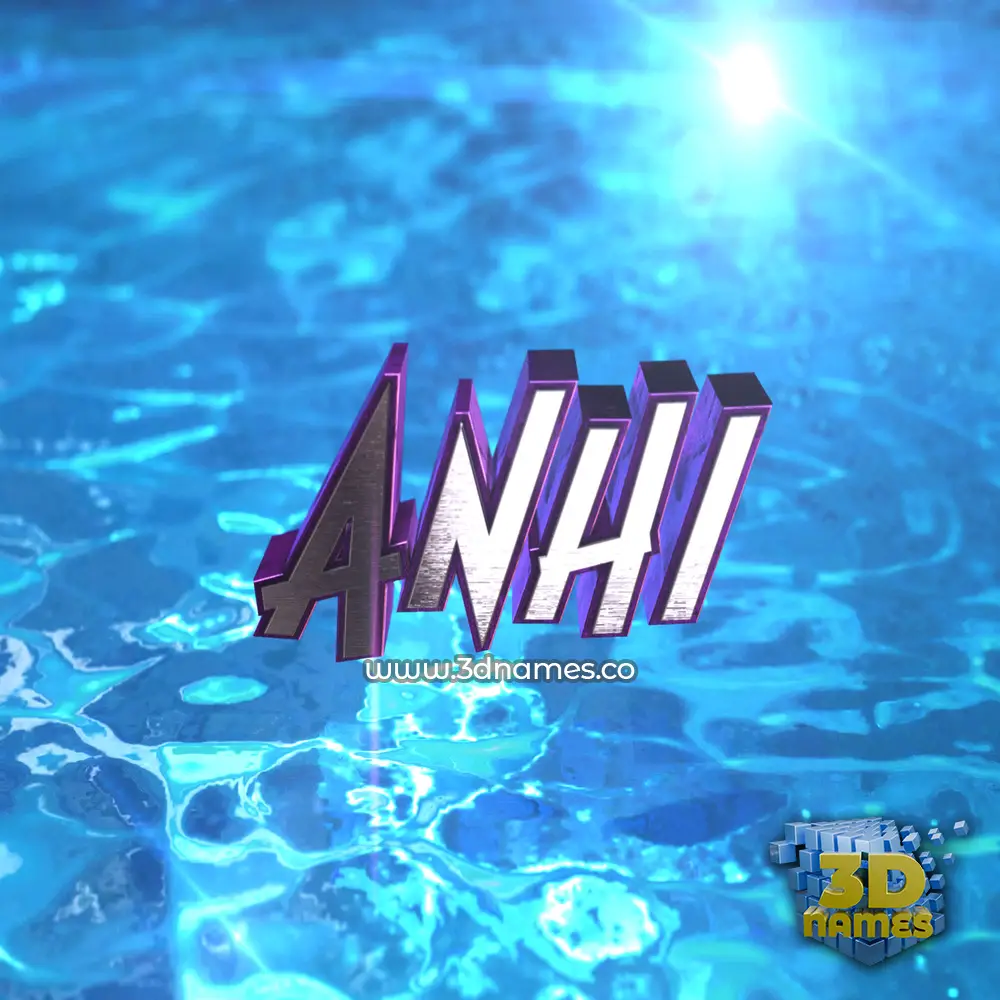 anhi in Water 2015 style - 3D name wallpaper