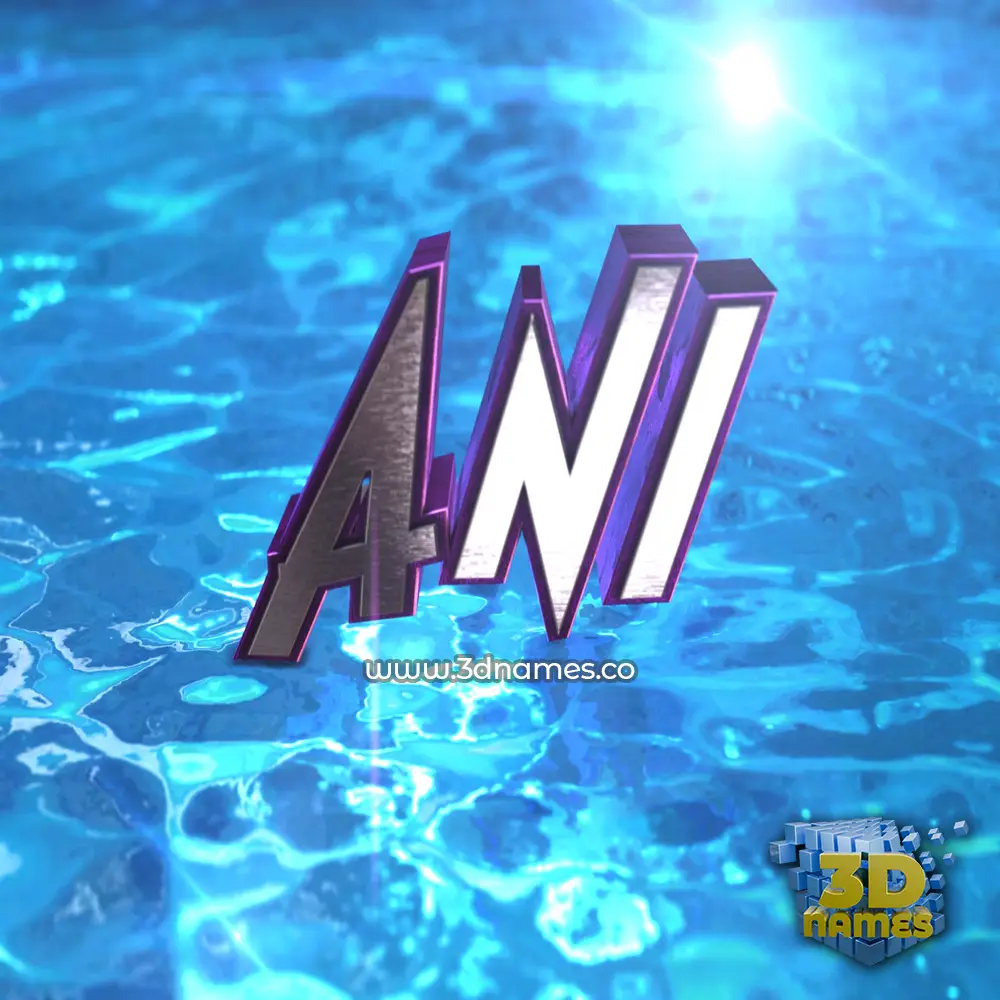 ani in Water 2015 style - 3D name wallpaper