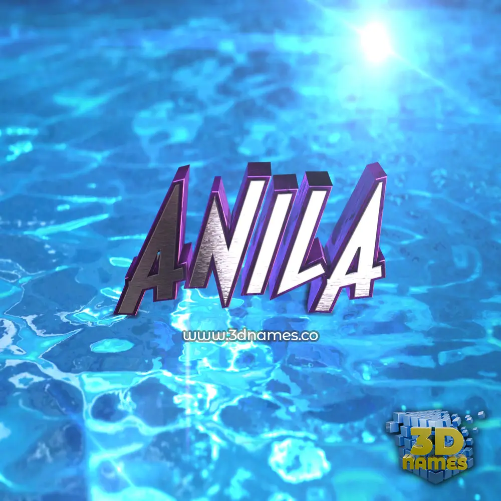 anila in Water 2015 style - 3D name wallpaper