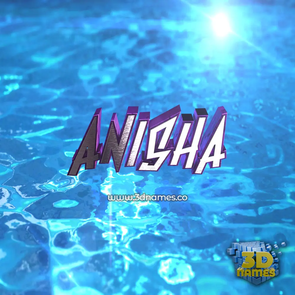 anisha in Water 2015 style - 3D name wallpaper