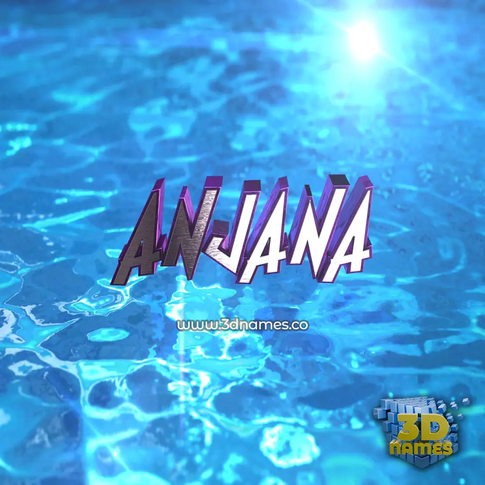 anjana in Water 2015 style - 3D name wallpaper