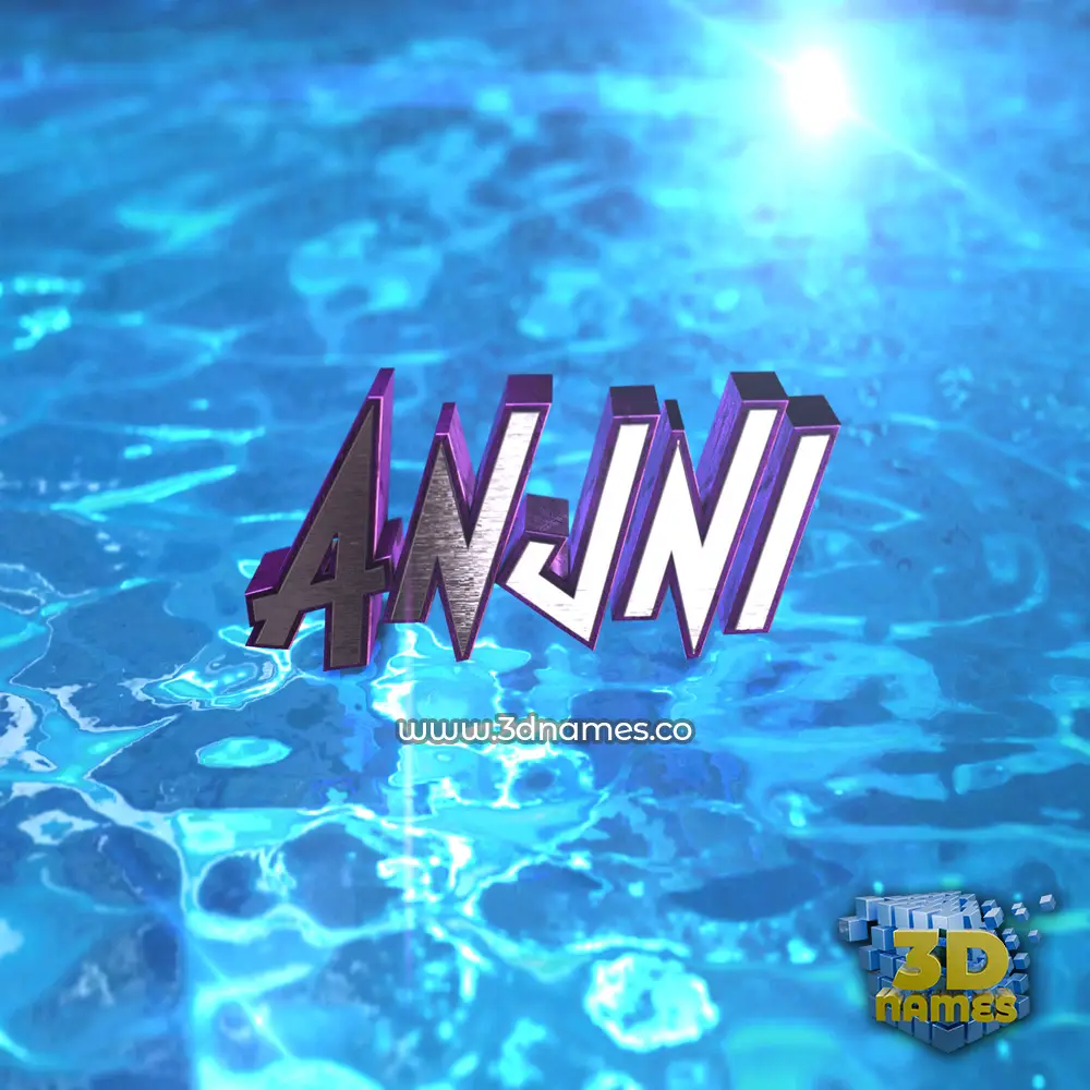 anjni in Water 2015 style - 3D name wallpaper