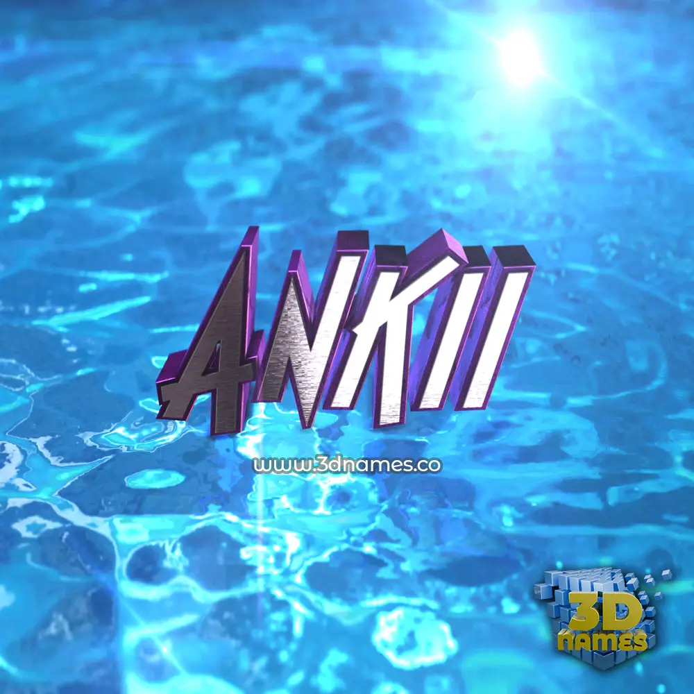 ankii in Water 2015 style - 3D name wallpaper