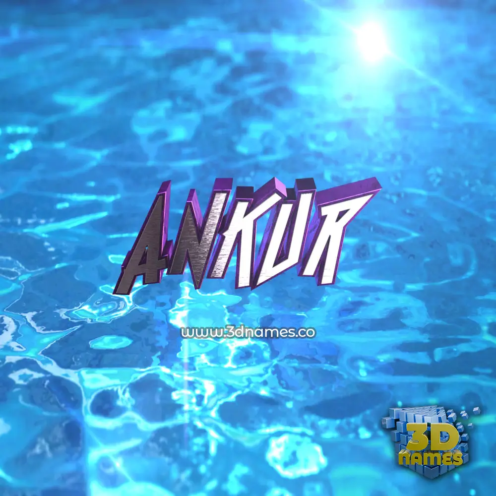 ankur in Water 2015 style - 3D name wallpaper