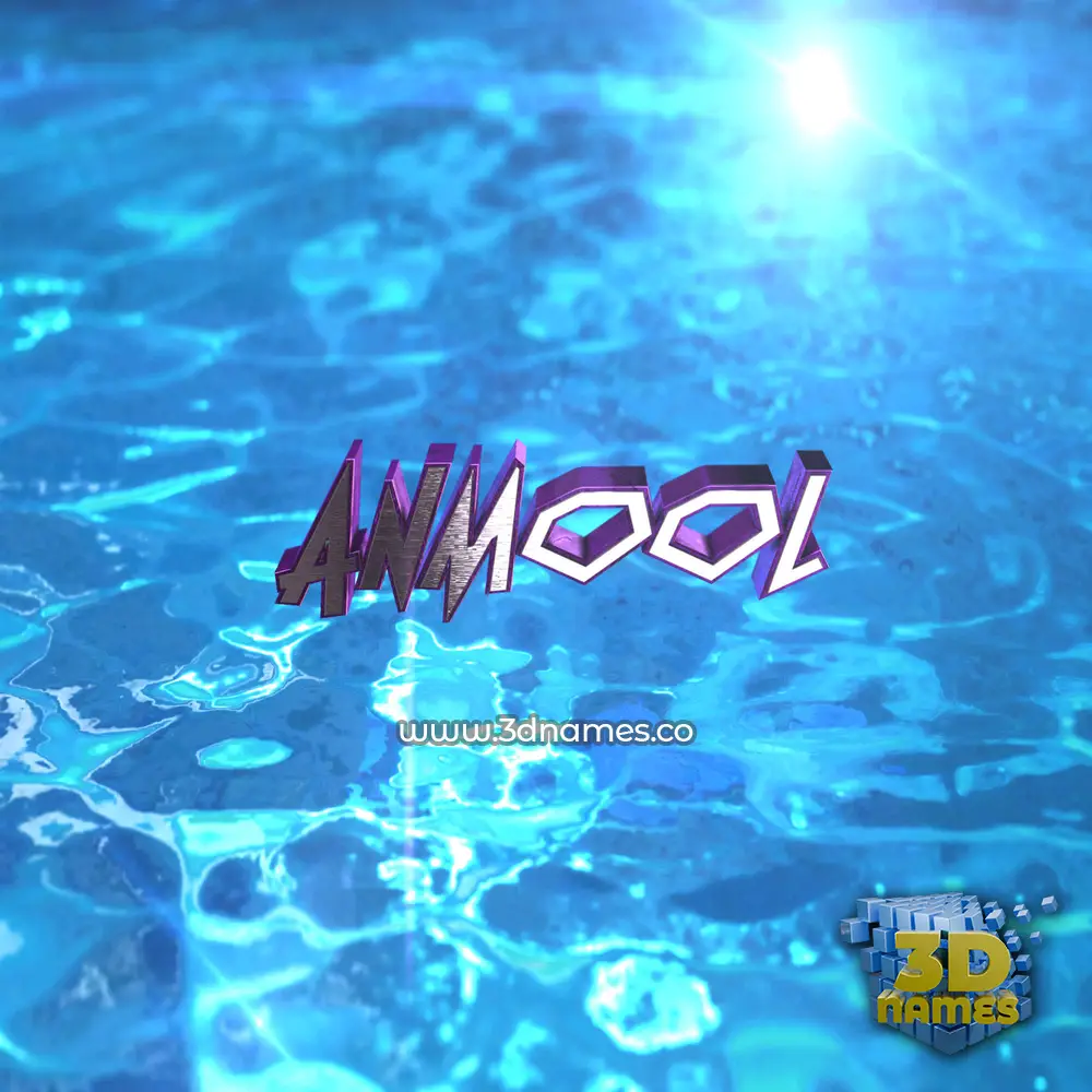 anmool in Water 2015 style - 3D name wallpaper