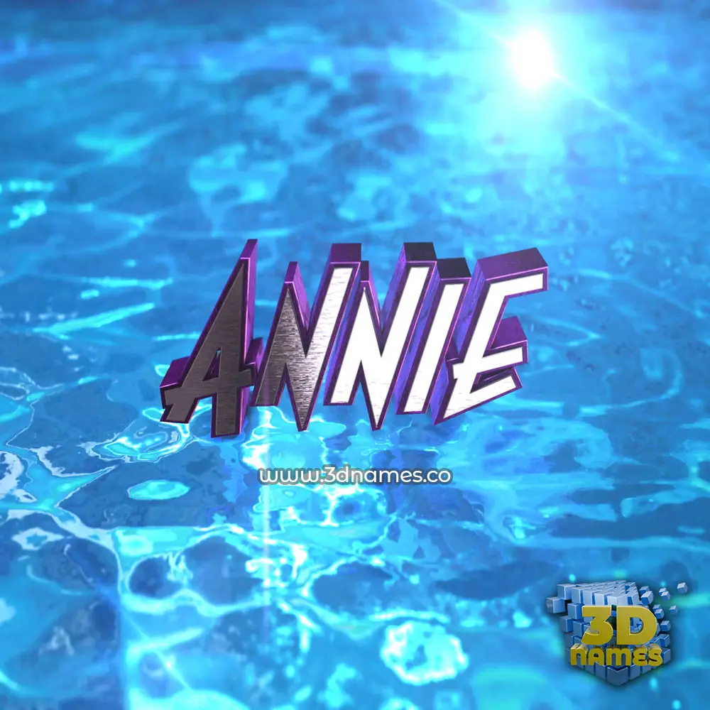 annie in Water 2015 style - 3D name wallpaper