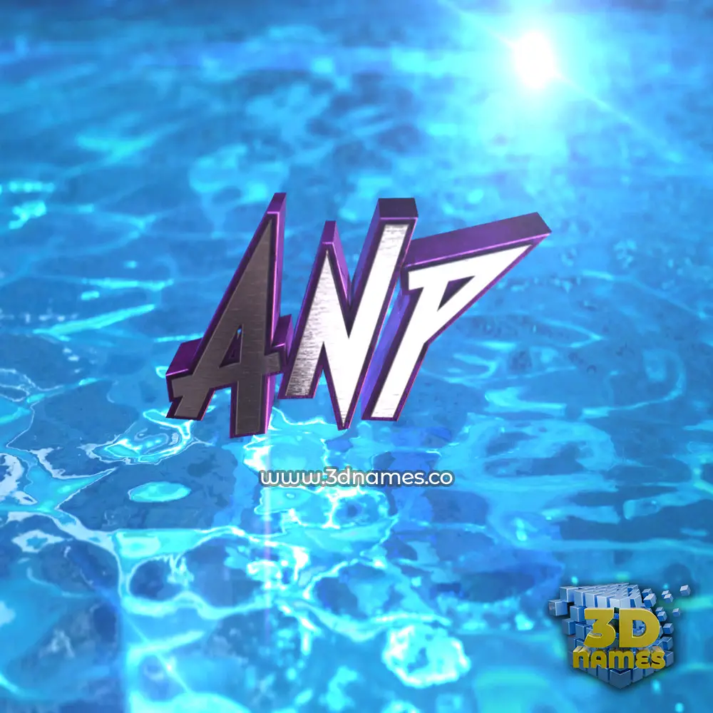 anp in Water 2015 style - 3D name wallpaper