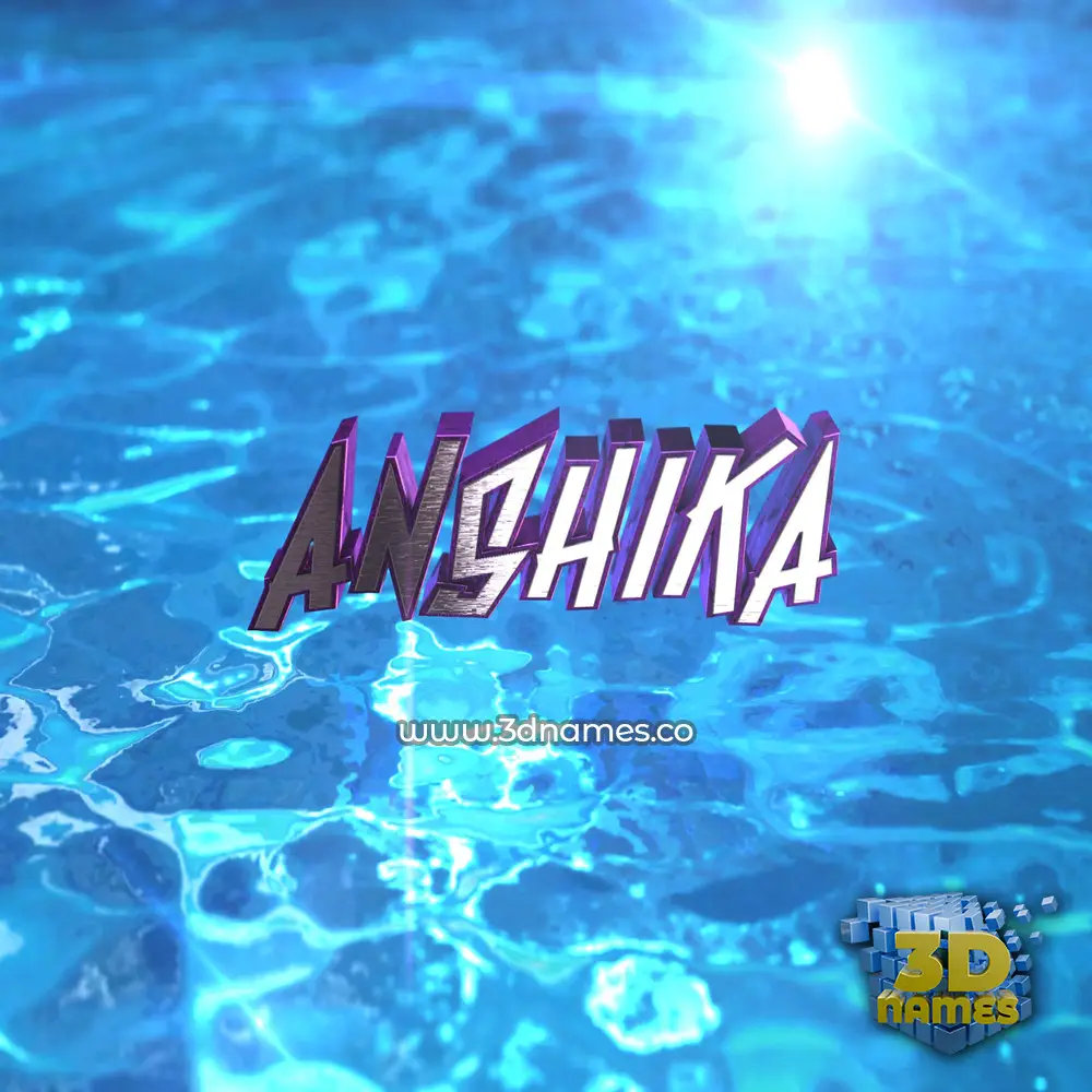 anshika in Water 2015 style - 3D name wallpaper