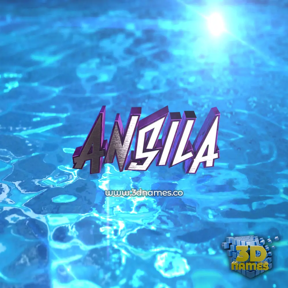 ansila in Water 2015 style - 3D name wallpaper