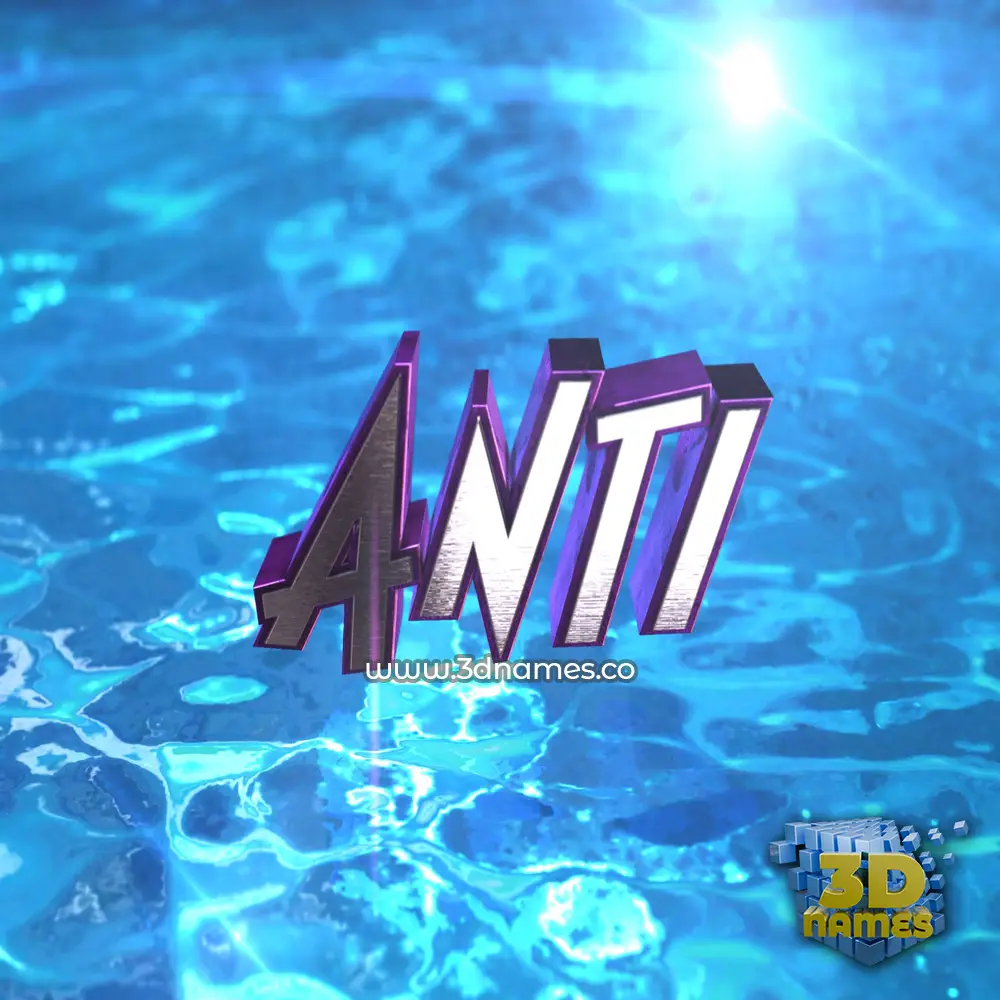 anti in Water 2015 style - 3D name wallpaper