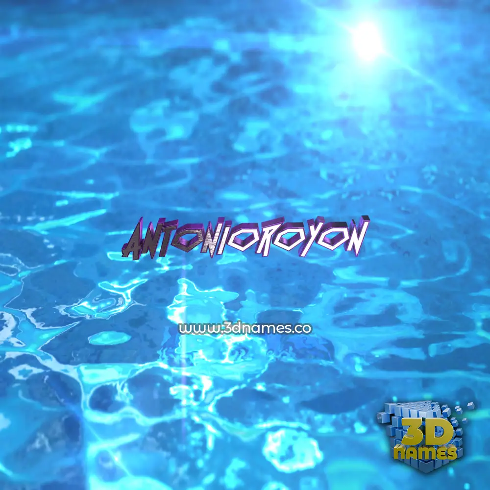 antonioroyon in Water 2015 style - 3D name wallpaper