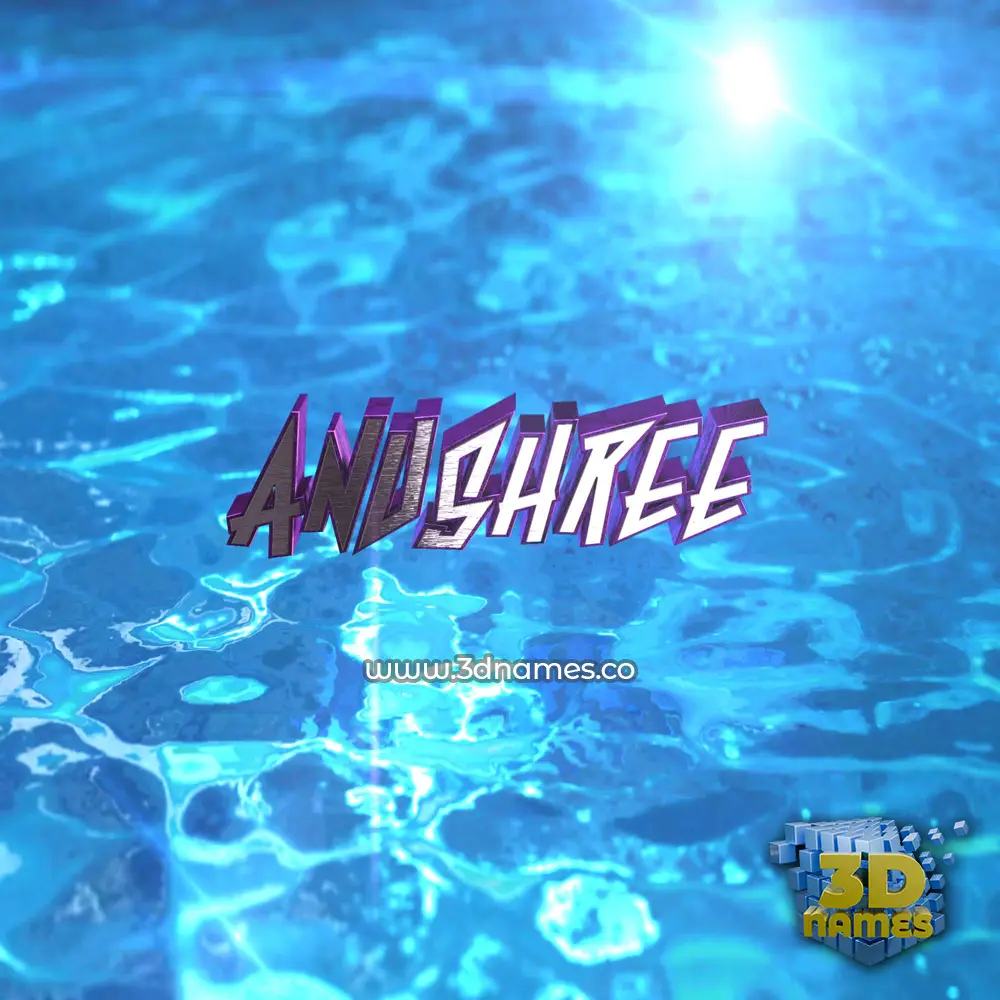 anushree in Water 2015 style - 3D name wallpaper
