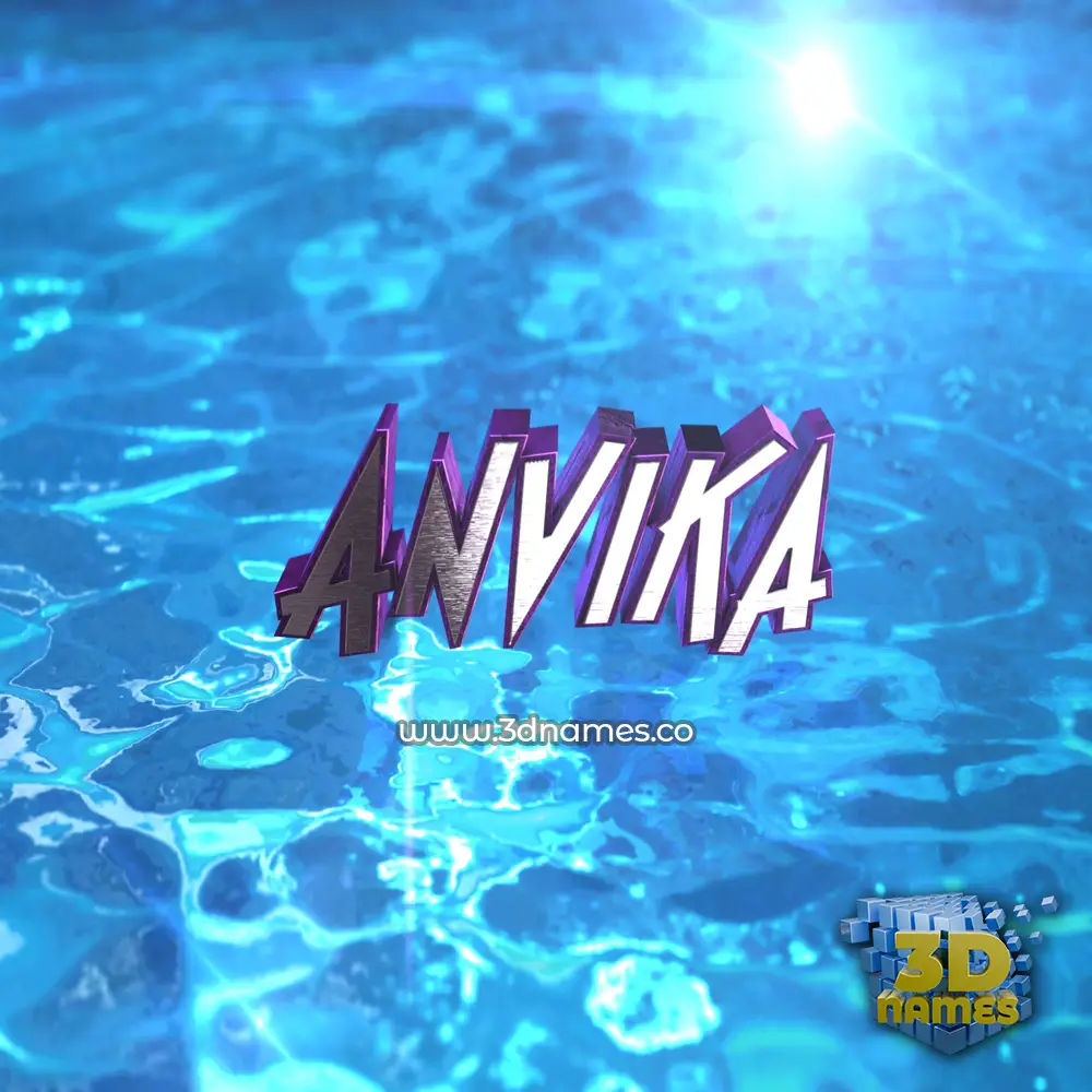 anvika in Water 2015 style - 3D name wallpaper