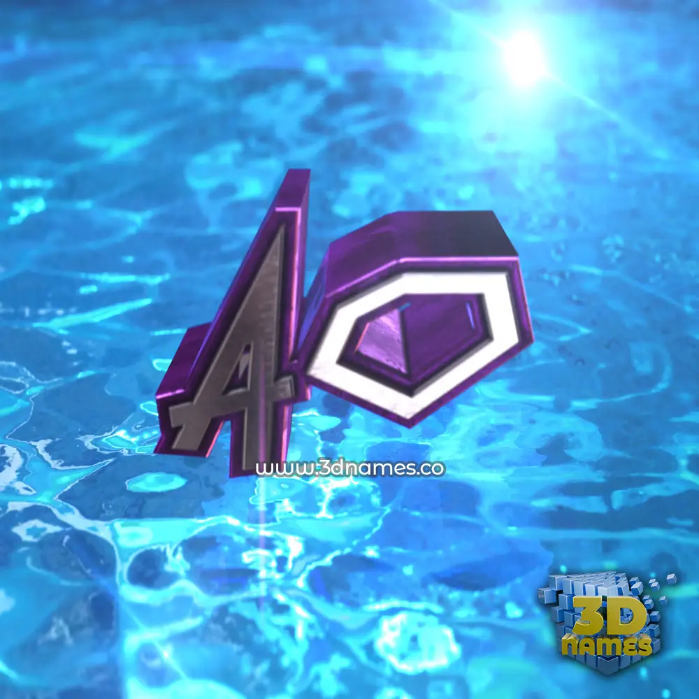 ao in Water 2015 style - 3D name wallpaper