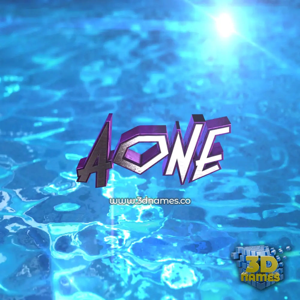 aone in Water 2015 style - 3D name wallpaper