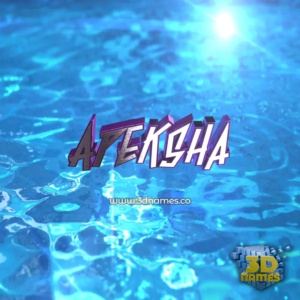 apeksha in Water 2015 style - 3D name wallpaper
