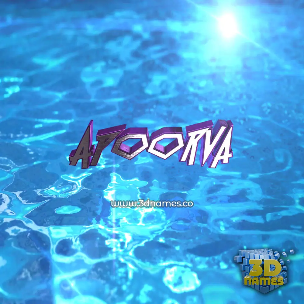 apoorva in Water 2015 style - 3D name wallpaper