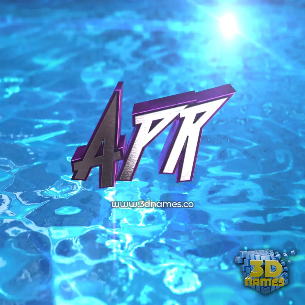 apr in Water 2015 style - 3D name wallpaper