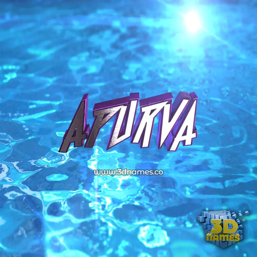 apurva in Water 2015 style - 3D name wallpaper