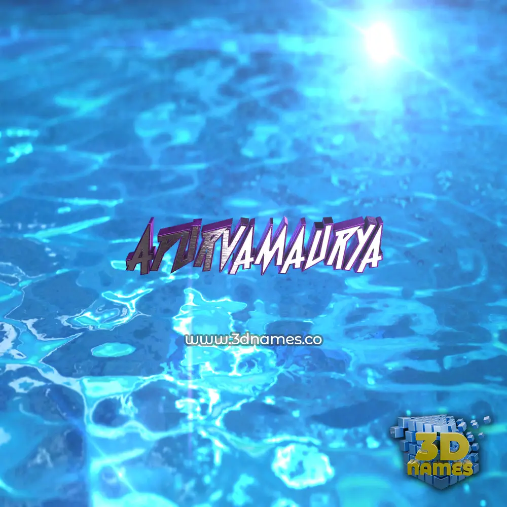apurvamaurya in Water 2015 style - 3D name wallpaper
