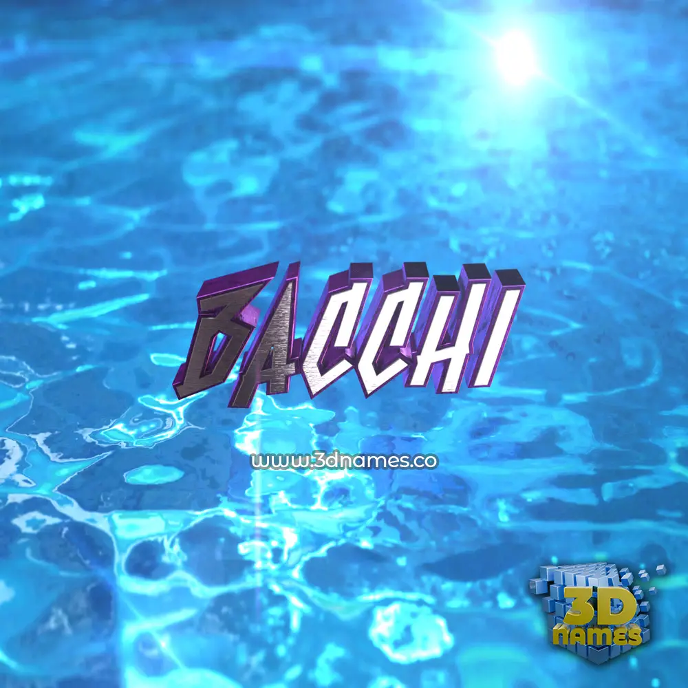 bacchi in Water 2015 style - 3D name wallpaper