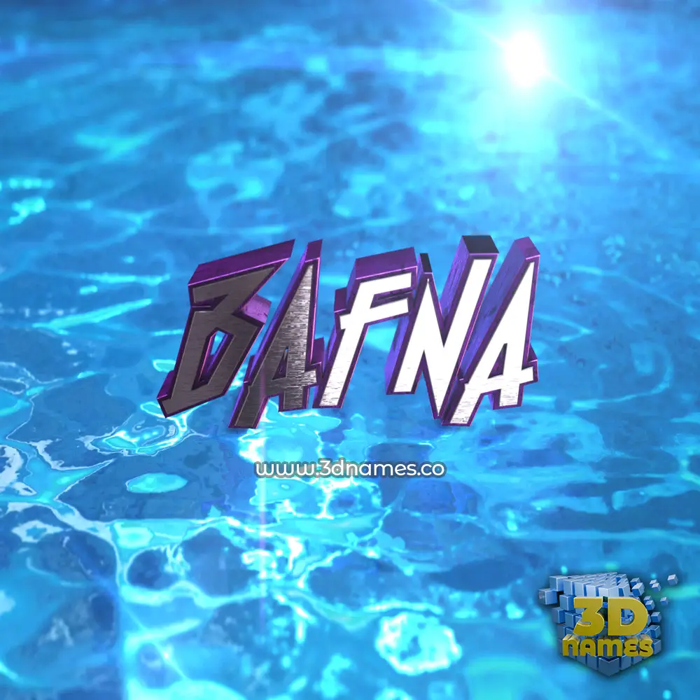 bafna in Water 2015 style - 3D name wallpaper