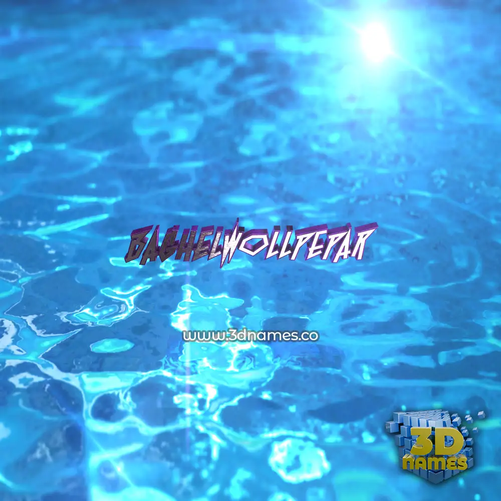 baghelwollpepar in Water 2015 style - 3D name wallpaper