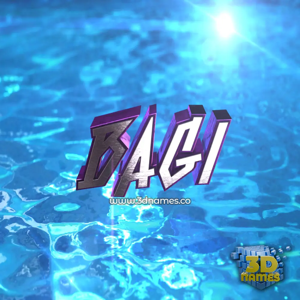 bagi in Water 2015 style - 3D name wallpaper