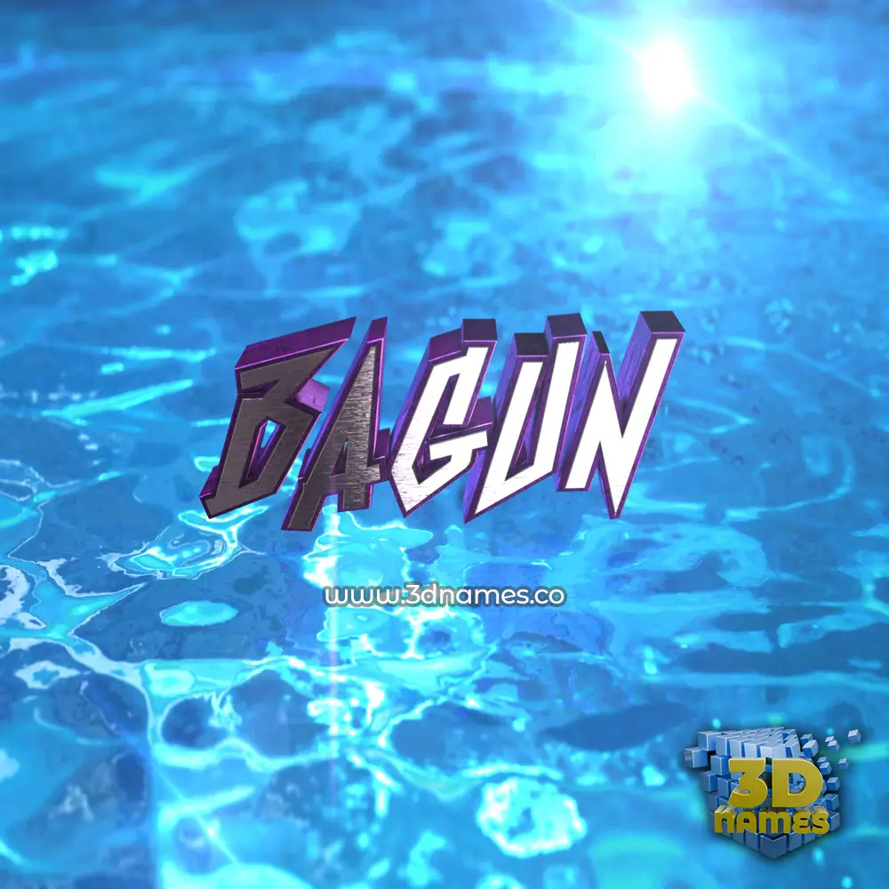bagun in Water 2015 style - 3D name wallpaper