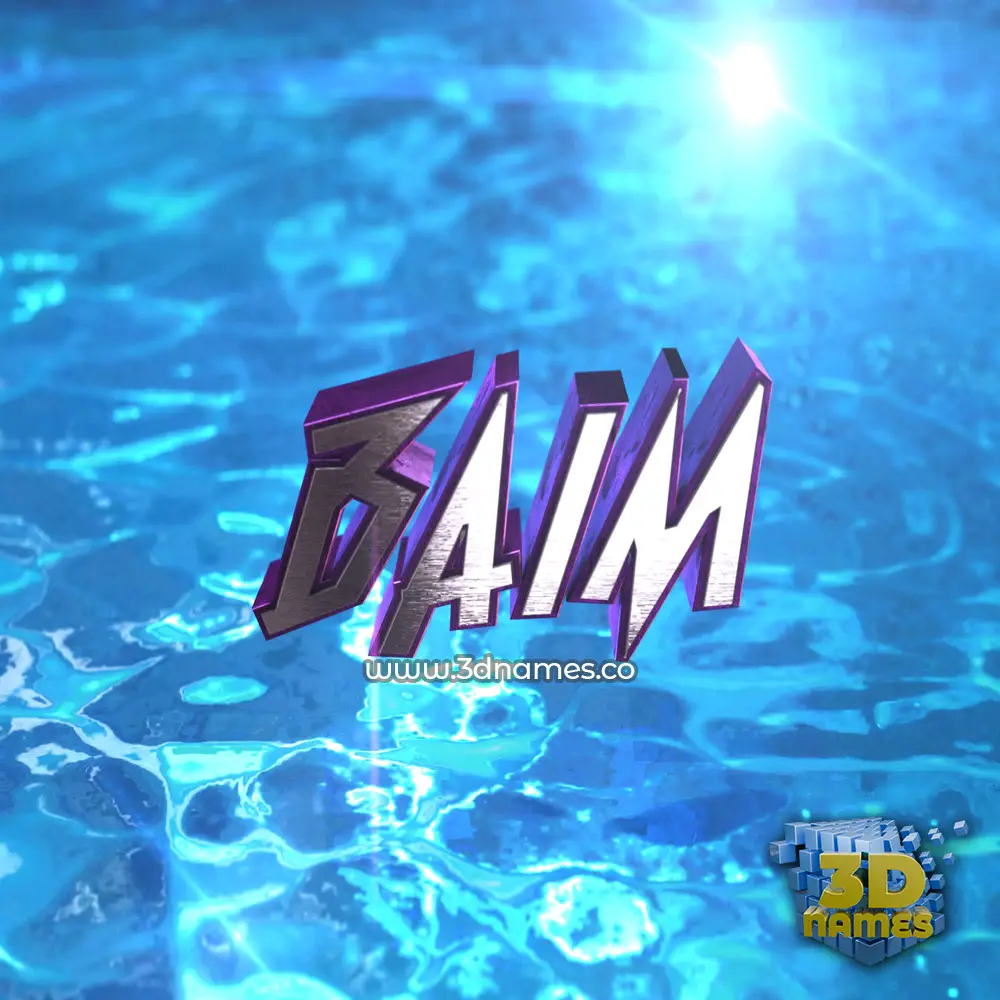 baim in Water 2015 style - 3D name wallpaper