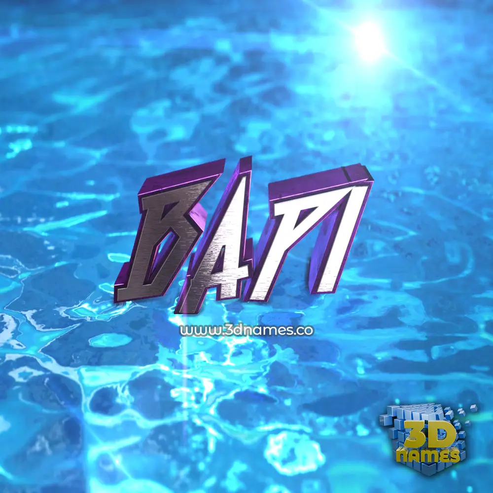 bapi in Water 2015 style - 3D name wallpaper