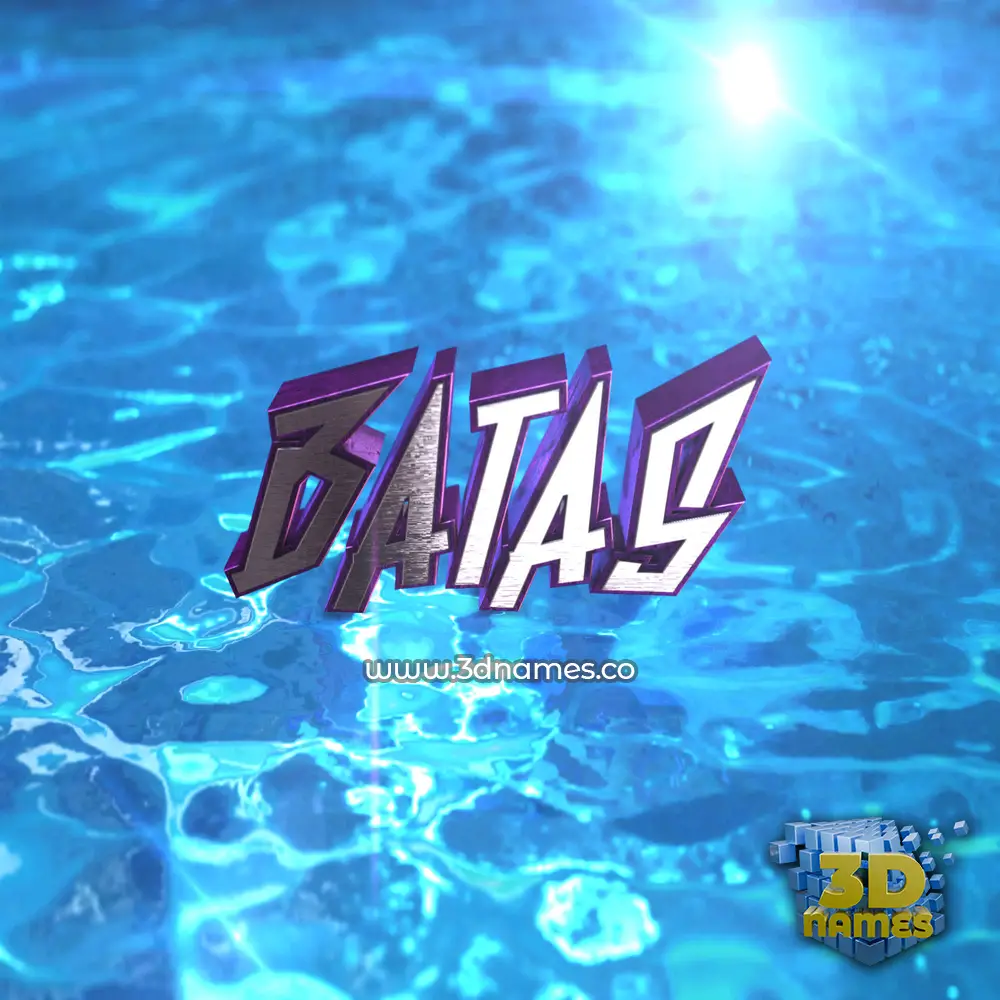 batas in Water 2015 style - 3D name wallpaper