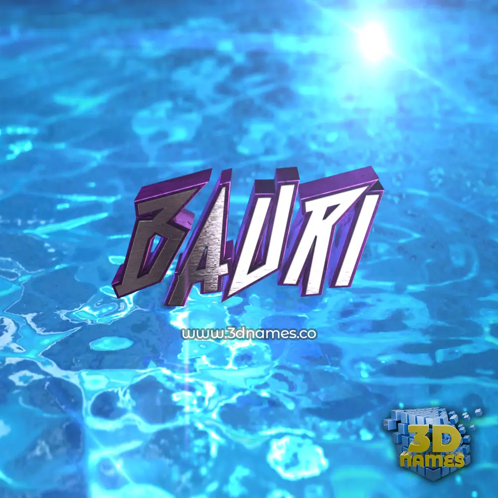 bauri in Water 2015 style - 3D name wallpaper