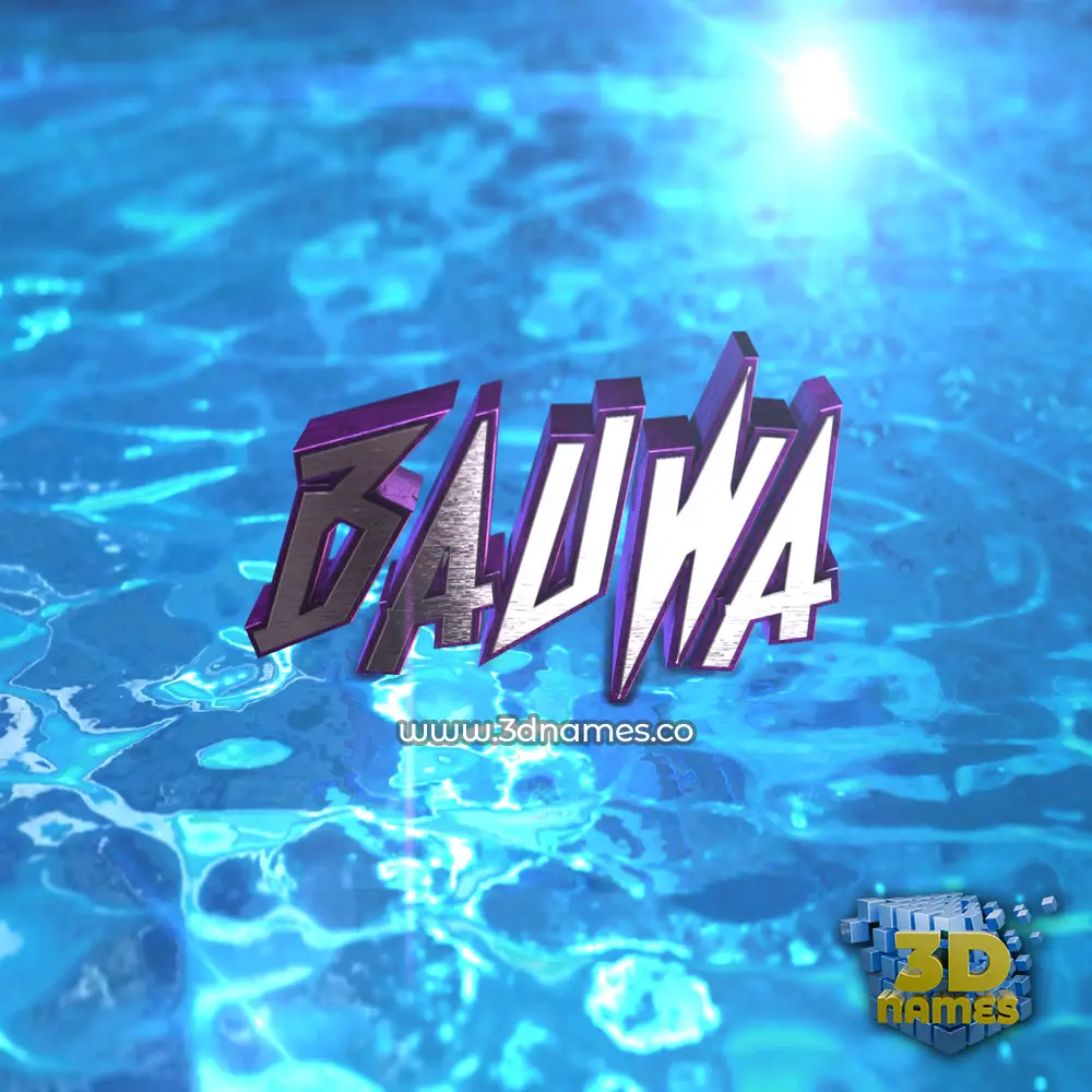 bauwa in Water 2015 style - 3D name wallpaper