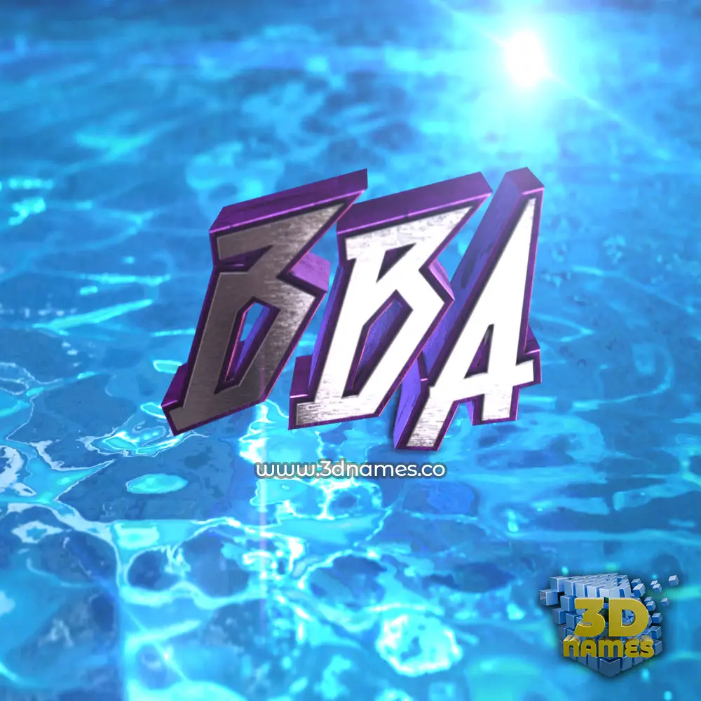 bba in Water 2015 style - 3D name wallpaper