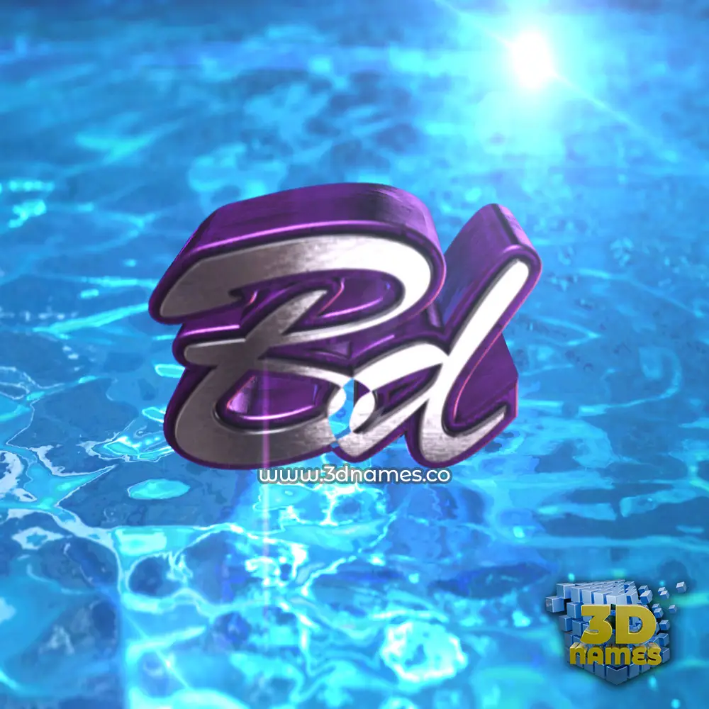 bd in Water 2015 style - 3D name wallpaper