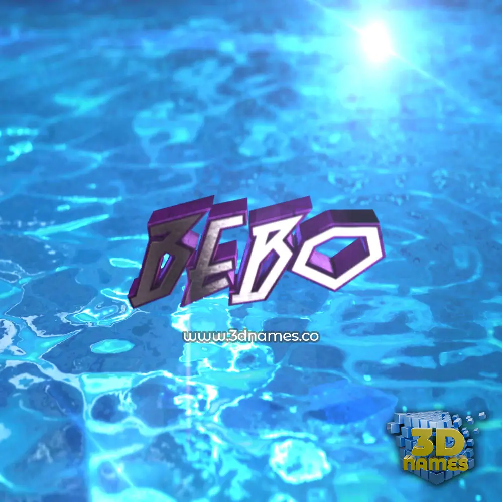 bebo in Water 2015 style - 3D name wallpaper